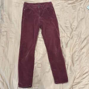 Rewash Womens Slim Skinny Jeans size 0. Maroon.